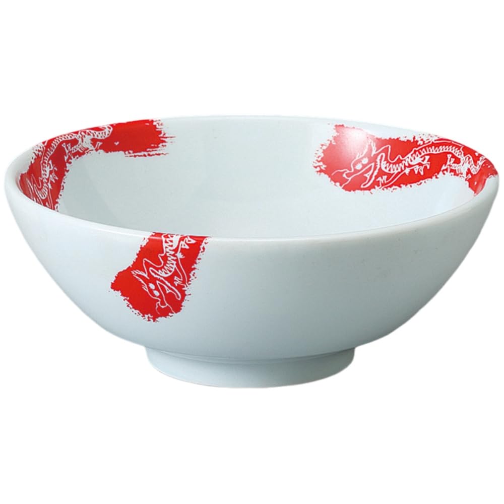 

Ale-net Ramen Bowl, Akasanryu Design, 6.3 Rim, Waist-Shaped Bowl, Mino Ware, Chinese Style