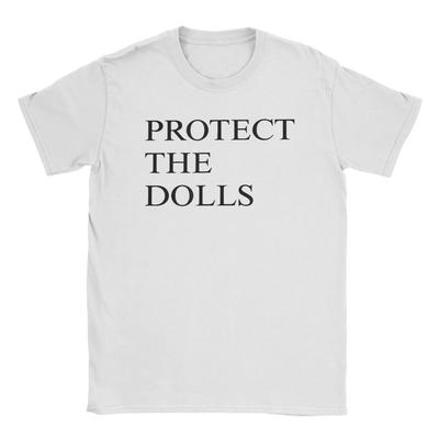 Protect The Dolls Print Women T-Shirt Round Neck Fashion Beach Tee Shirt Streetwear Casual Clothing Streetwear