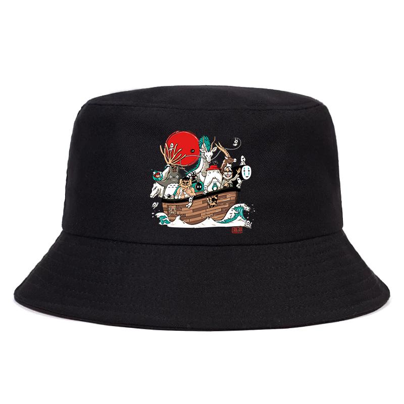 Totoro Pălărie de vară Femei Unisex Panama bob Pălărie de găleată The Design Vizor plat Miyazaki Hayao Studio Ghibli Pălărie de pescar Anime