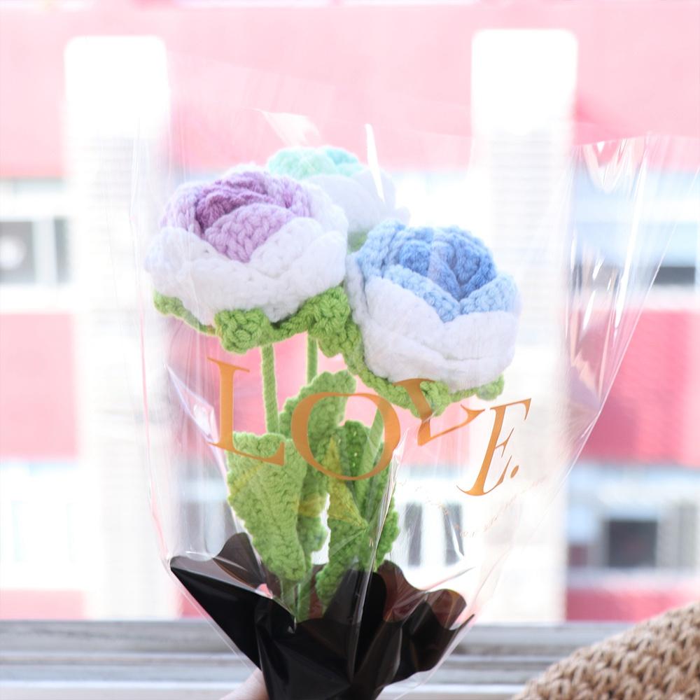 50pcs Transparent Flower Packaging Bag Waterproof Bouquet Packing Material  Valentine's Day