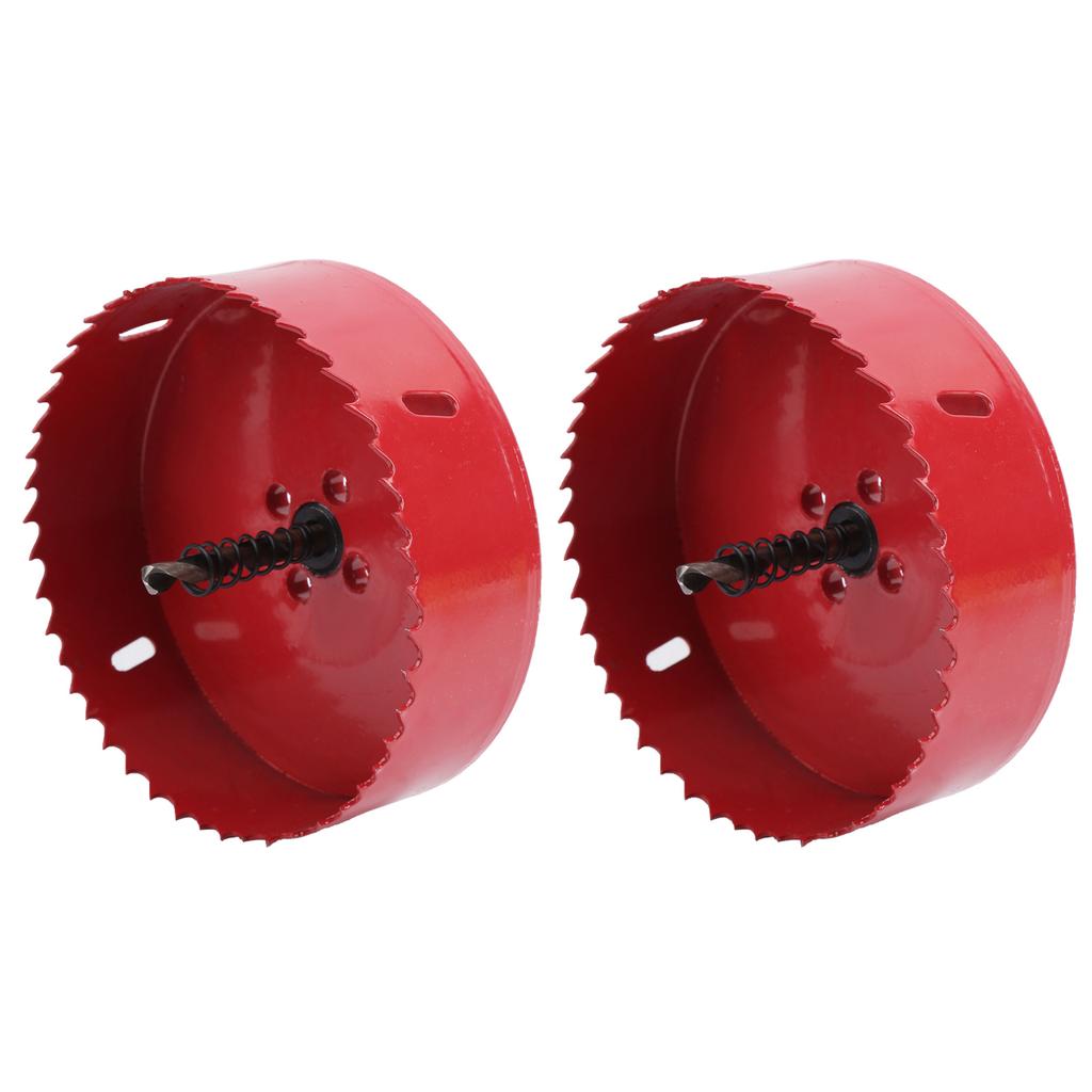 2 Sett BiMetall Hullsag Kuttersett for Aluminiumplate PVC Jernplate Hullåpning 120165mm(90 mm )