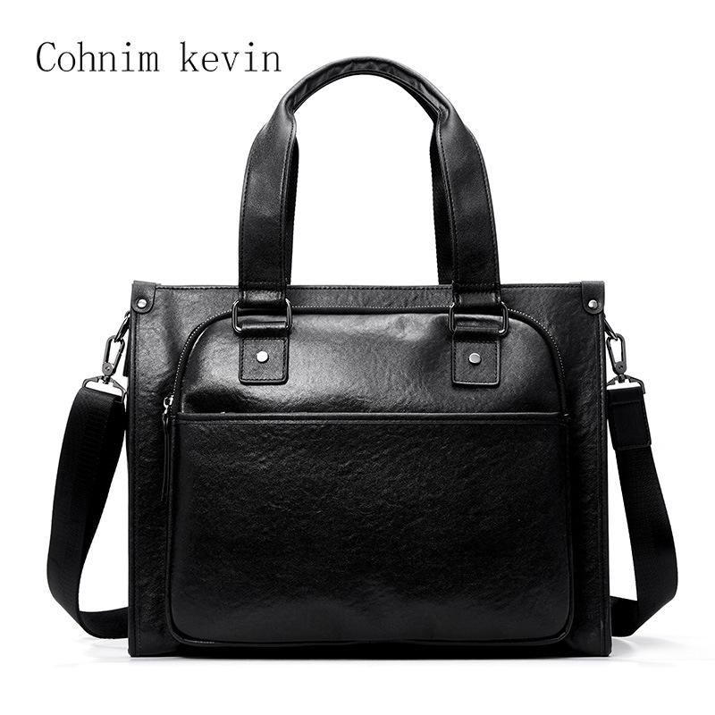 Men's Premium Leather Crossbody Briefcase & Laptop Shoulder Bag