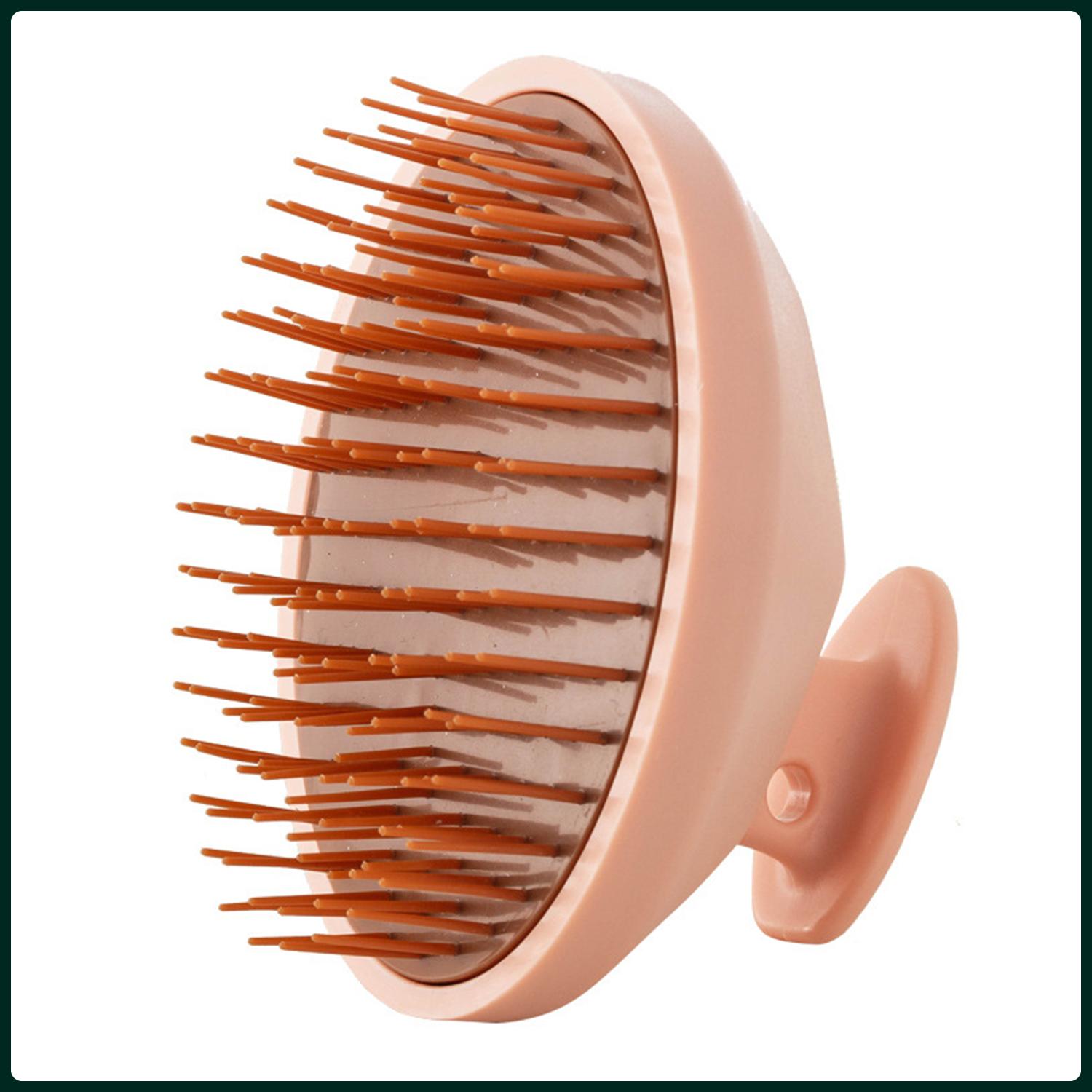 

1/2 pcs Scalp Health Massage Shampoo Brush Comb Scalp Cleaning Silicone Meridian Brush Fur Scalp Care Stop Itch Bath Tools рожевий