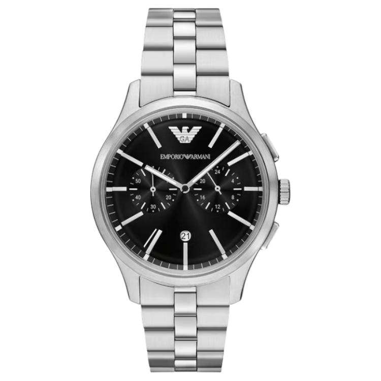 Emporio Armani Chronograph Stainless Steel Watch AR11691 Black Dial