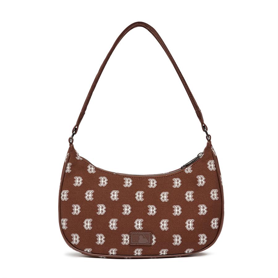 Mlb Classic Monogram Jacquard Hobo Bag B (D.Brown)