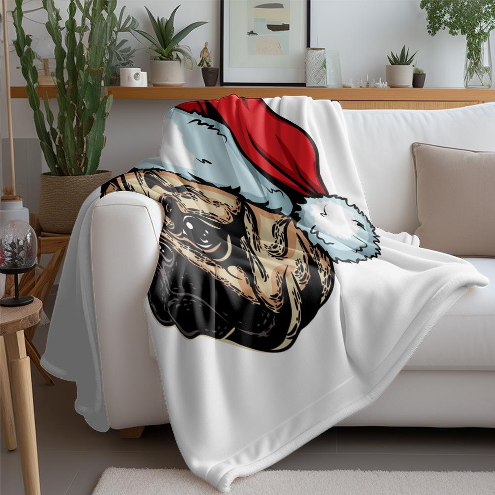 TU Cozy Dog Blanket Soft Pet Throw Fluffy Animal Lover Gift Warm Home Decor Cute Puppy Throw Blanket Christmas Gift Idea