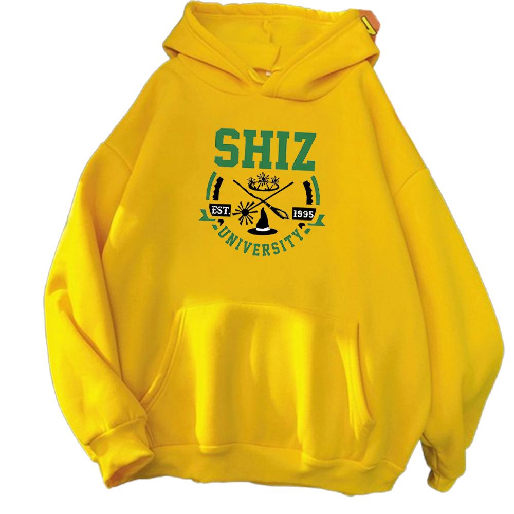 

Shiz University Hoodies Wicked Movie Printing Women Men Sweatshirts Sudadera Pullovers Hoody Winter Warm Fleece Unisex Clothing XXXL жёлтый