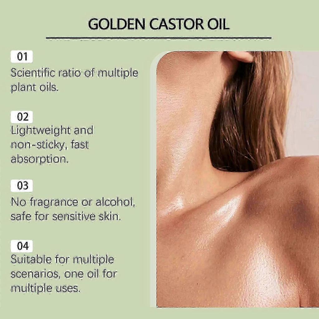 Organic Castor Oil Cold-Pressed, Hexane-Free, Promotes Hair Growth, Eyelash & Eyebrow Enhancement | Skin & Scalp Moisturizer-yc