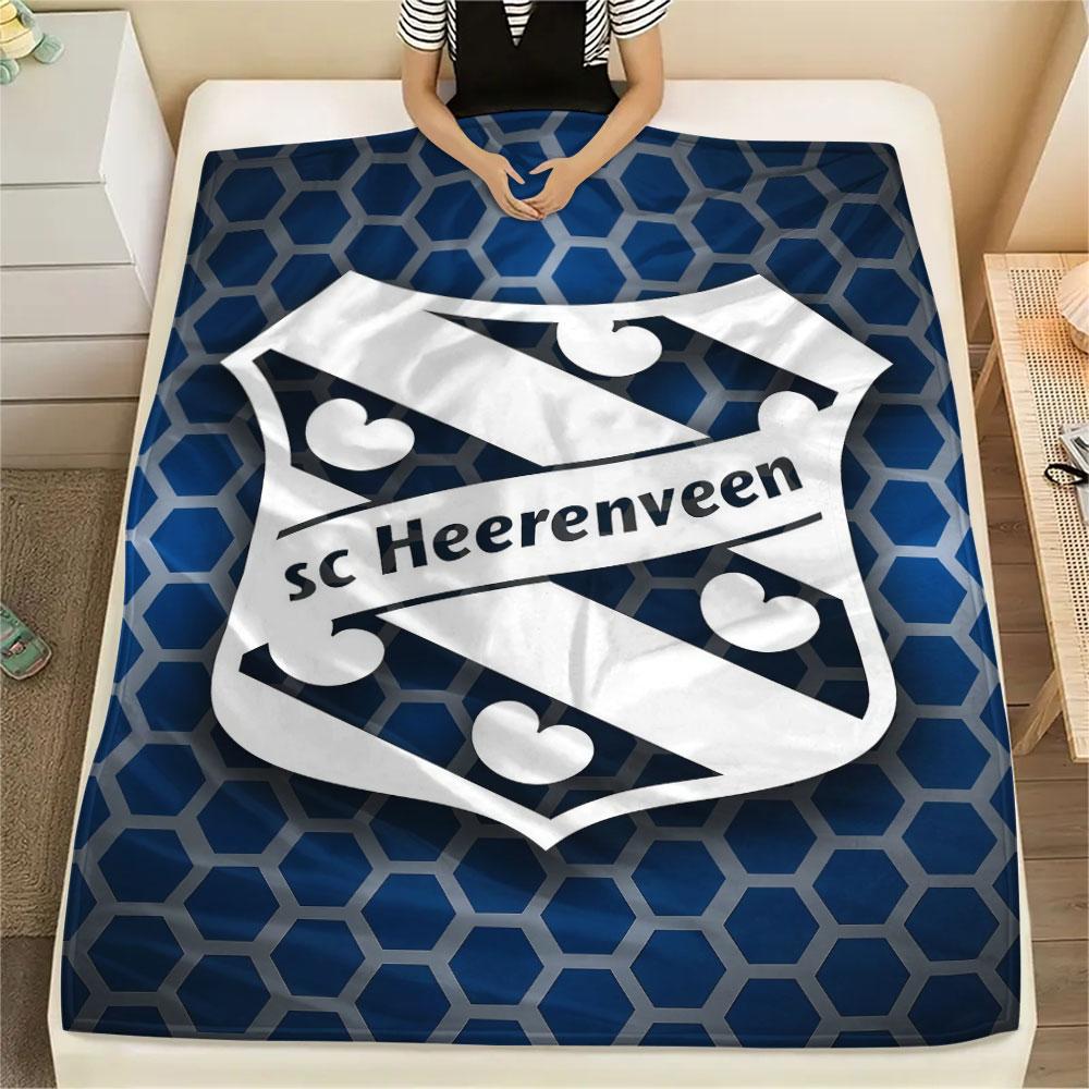 SC Heerenveen Printed Flannel Blanket, soft throw for bedroom sofa, washable, Christmas present, great gift.