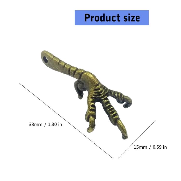 10PCS Retro Bird Claw Pendants Jewelry Making Accessories Alloy Texture Jewelry Pendant Suitable for Jewelry Making