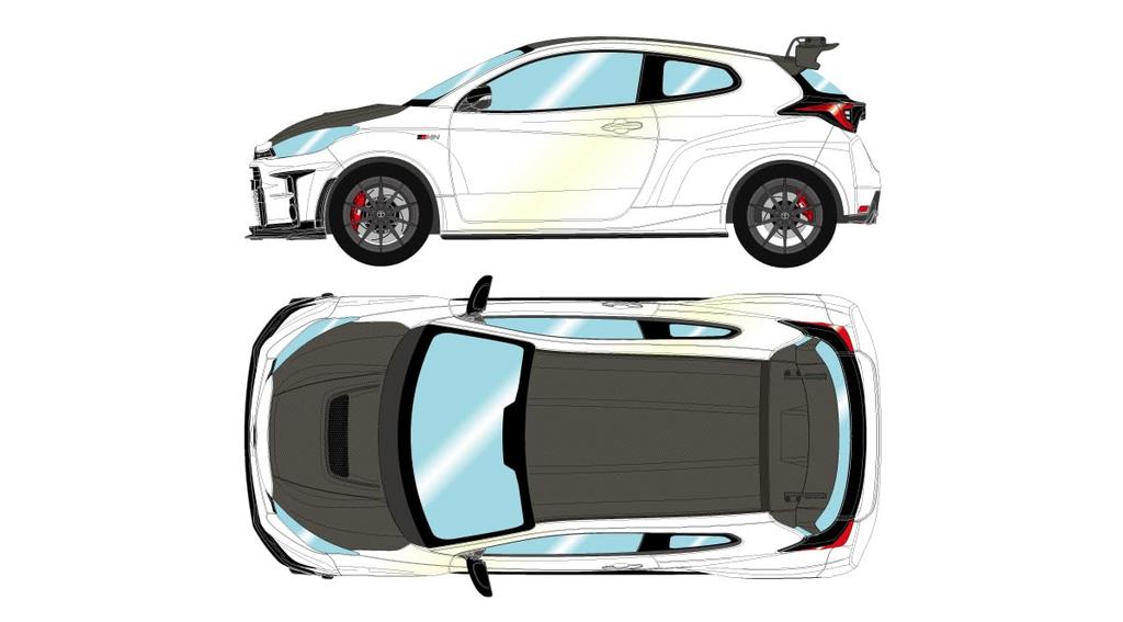 EIDOLON Scale Toyota GRMN Yaris Circuit Package 2022 Platinum White Pearl Mica Finished Product 1/43