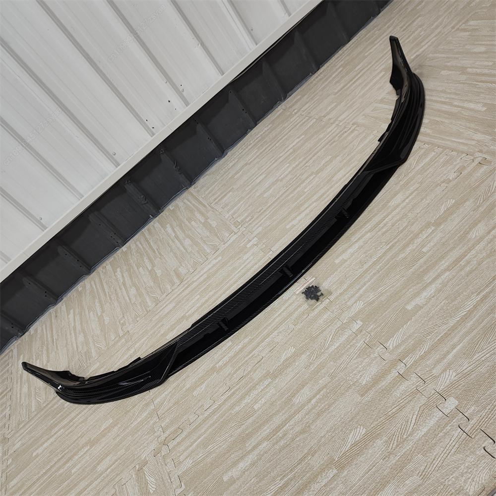4PCS Car Front Bumper Lip Diffuser Splitter Spoiler Cover For Tesla Model 3 2017-2023 Bodykits Tuning ABS Gloss Black