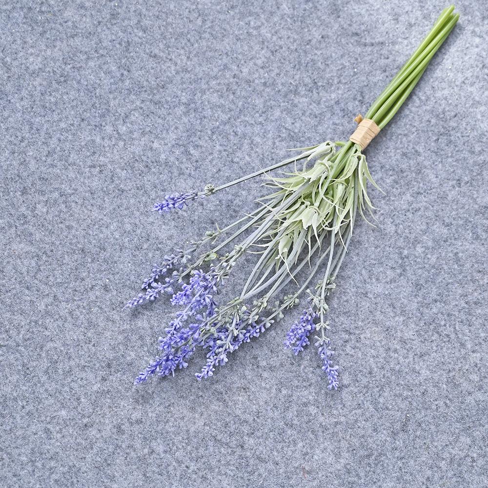 

Пасторальный стиль Имитация рукописного лавандового пластика Фиолетовая лавандовая ручка Пучок Ручка для украшения дома Цветок Ручка Имитация Зеленое растение 36cm