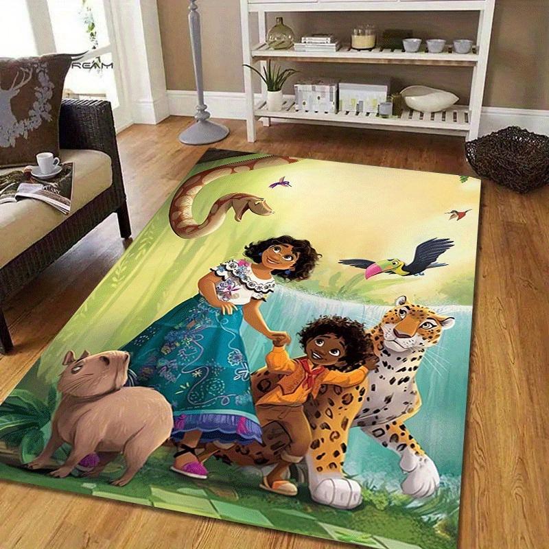 1pc Encanto Pattern Area Rug Soft Flannel Floor Mat for Living Room,Office,Bedroom and Carpet,Sofa Coffee Table Floor Mat