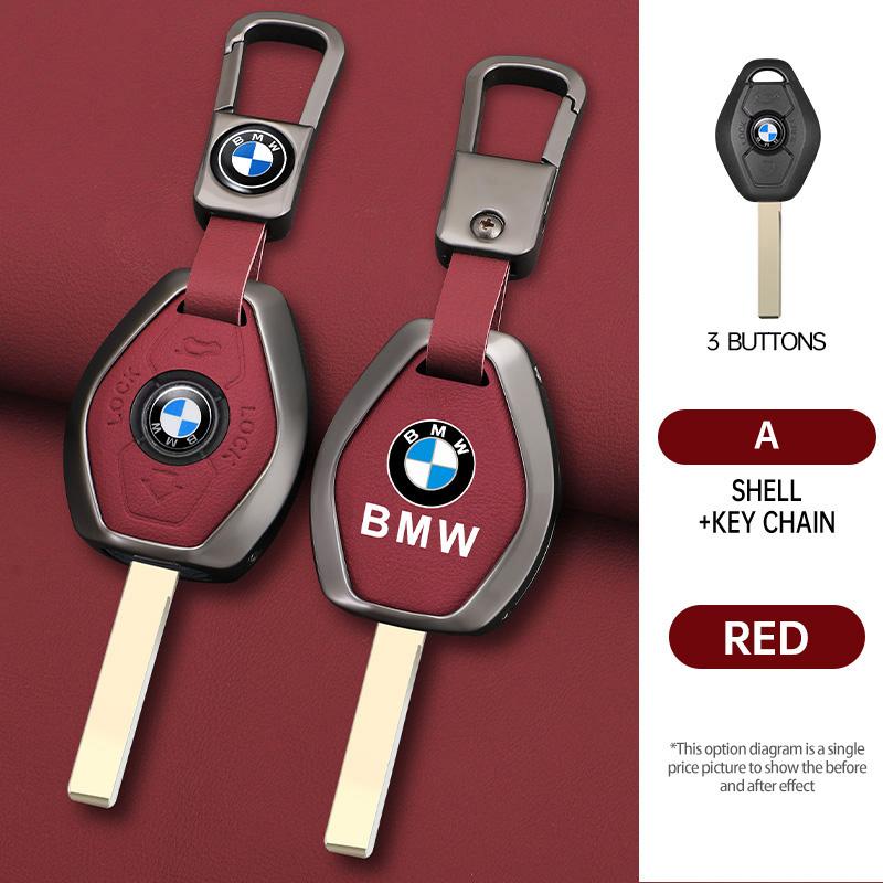 FA6 Lega di Zinco Pelle Copri Custodia Chiave Auto Per BMW Serie 3 5 7 X5 E53 X3 F83 E46 E39 E38 E60 E63 E61 E64 330i Z3 Z4 E85 E86 M5 325i