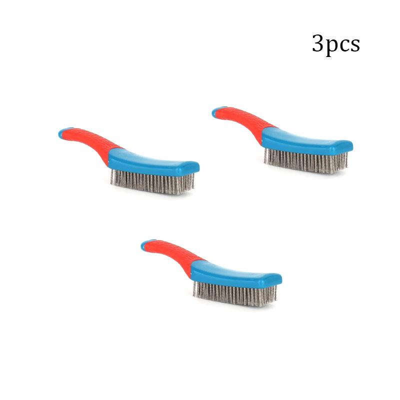 Heavy Duty Stainless Steel Wire Brush with Comfortable Plastic Handle Perfect for Removing Rust, Welding Slag, Dirt,Paint 260909