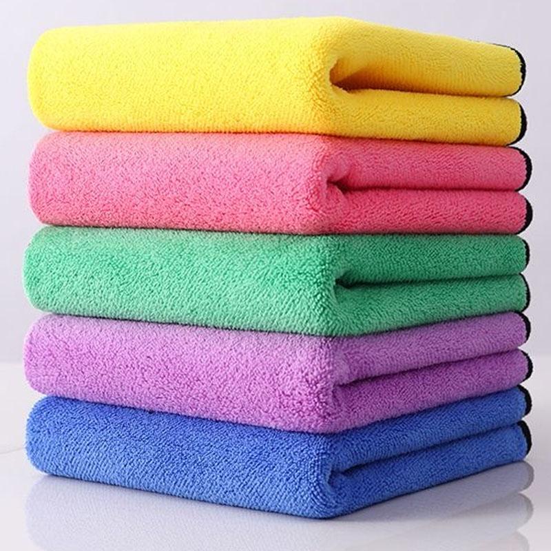 Thickened Car Washing Towel Double Layer Microfiber Cleaning Towels Car Window Glass Detailing Drying Cloths Auto Wash Supplies