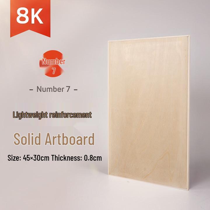 8K4 Sketch Drawing Board with Wooden Handle and Solid Mahogany Edge - Ideal for Quick Sketches and Studio Art.