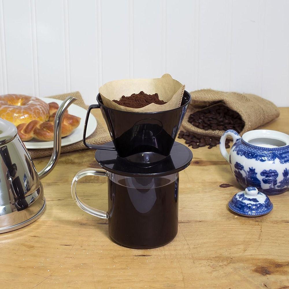 Flat Bottom Pour Over Coffee Filter Reusable Cone Drip Holder Delicate Over Coffee Maker Travel