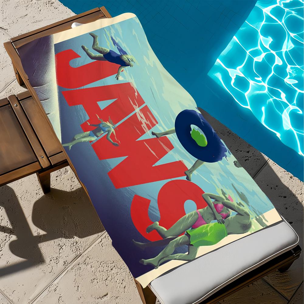 Classic Movie J-jaws Towel Beach Quick Dry Soft Pool Towels Gift for Travel Gym Shower Camping sports