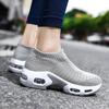 Fashion Women Sneakers 2025 Spring Flat Shoes Slip on Platform Sneakers for Women Black Breathable Mesh Sock Sneakers Shoes