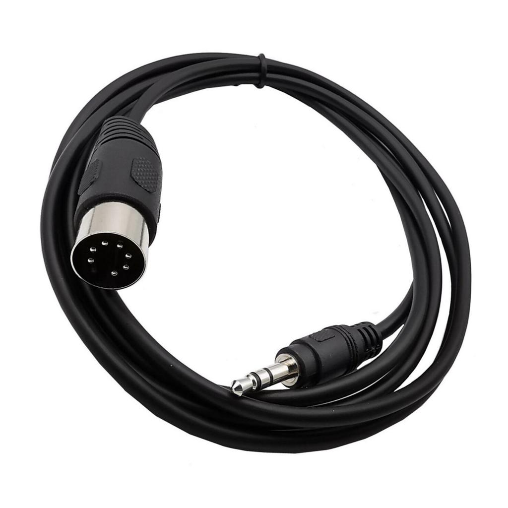 Flexible 3.5mm to DIN7P Cable DIN7P Male to DC3.5mm Audios Cable for Clear Signal Transfer for DIN7 Stereo Equipment