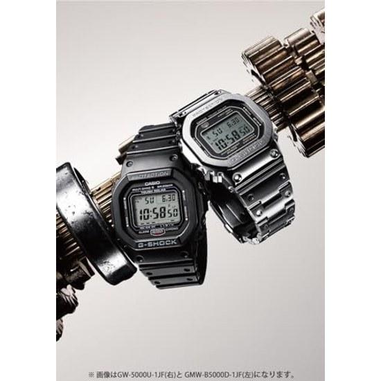 Casio G-Shock wristwatch domestic genuine product made Japan radio solar metal case screw back model GW-5000U-1JF mens black.