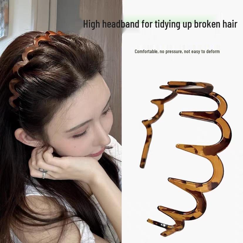 New Style Women's Bangs Headband: Plastic Wave Hair Clip for Face Washing