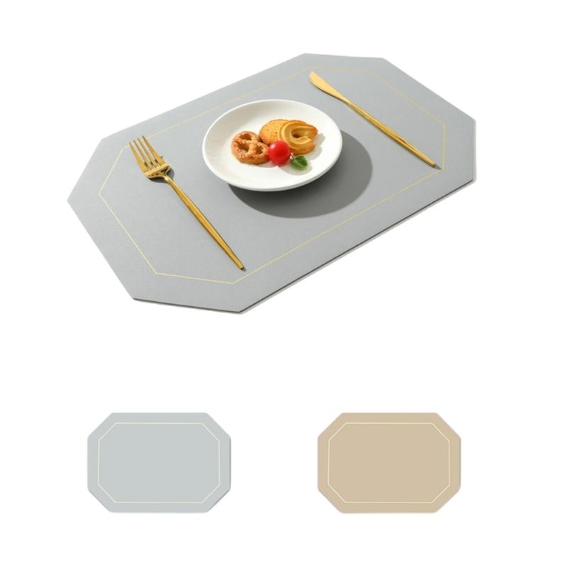 Imitation Leather Placemat Slip Proof Heat Insulation Anti-scald Oil for Home and Restaurant Table Mat Double Sided