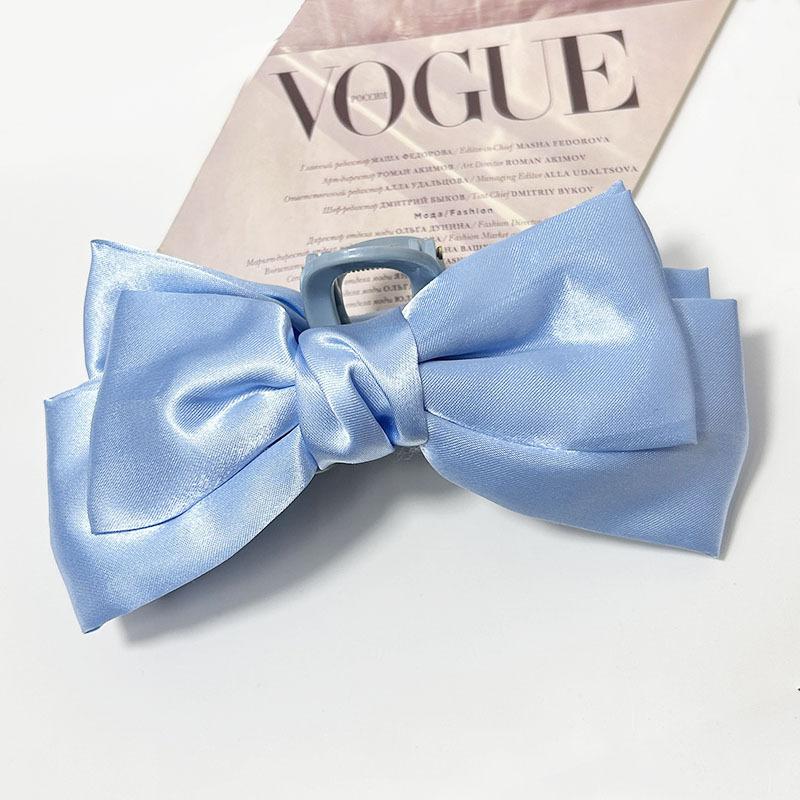 New Elegant Large Bow Hair Claws Fashion Satin Bowknot Hair Clip Hairpins Party Hair Accessories For Women Girls Korean Headwear
