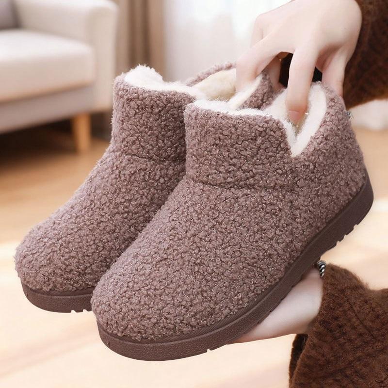 Women's Plush Thick Soft Soled Warm Cotton Boots Snow Boots