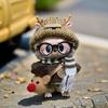 Mini Doll Outfit Cute Plush Sweater Reusable Cotton Elk Coat Cherry Pleated Skirt Hairpin Set for Baby Kid DIY Creative Toy