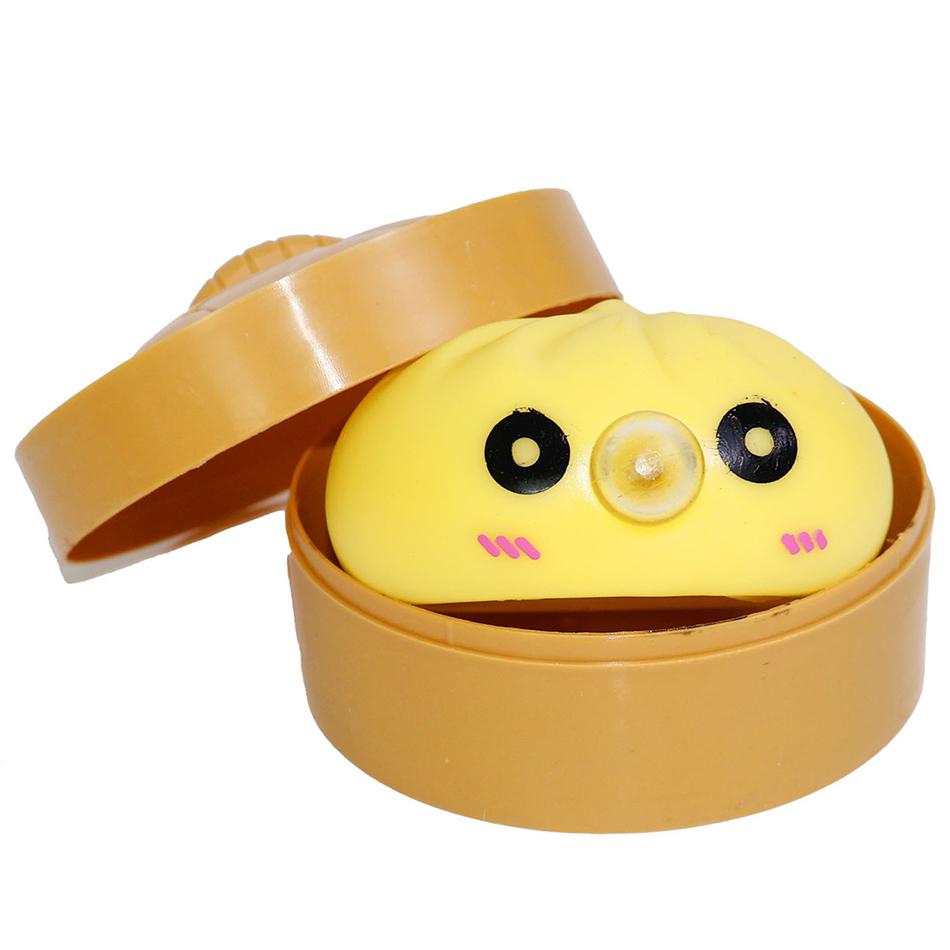 Nieuw Kleurrijk 6 Stijlen Dumpling Bubble Spuitende Squishy met Doos Dumplings Sensorisch Knijpspeelgoed voor Stressverlichting Speelgoed