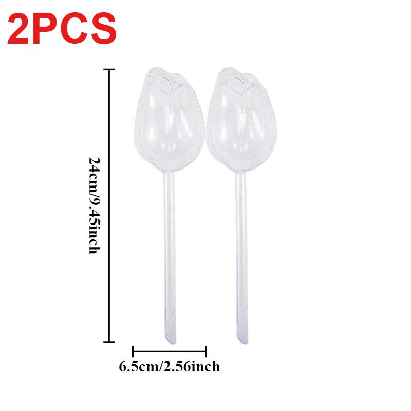 Automatic Plant Watering Bulbs Self Watering Pink Tulip Design Water Feeder Globes for Indoor Outdoor Plants Drip Irrigation