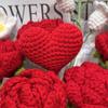Künstliche Blumen Handgemachte Häkelblumenstrauß Weiches Baumwollgarn Keine Pflege Herz Rose Blume Kunstblume Hochzeiten Jubiläen Heimdeko