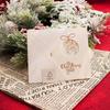 1/6pcs Christmas Greeting Card with Envelopes Merry Christmas Blessing Greeting Cards New Year Postcard Card Xmas Party Kid Gift