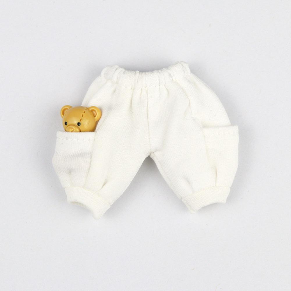 Cartoon Bear OB11 Doll Pants with Pockets Dolls Clothes Fashion 1/12 Doll T-shirt  Doll Accessories