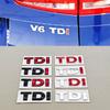 3D ABS Black Red Logo TDI Emblem Car Rear Trunk Badge for VW TDI Letters Sticker Accessories zd1