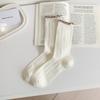 Female Summer Thin New Casual Mesh Candy Color Ear Side In The Tube Stack Socks