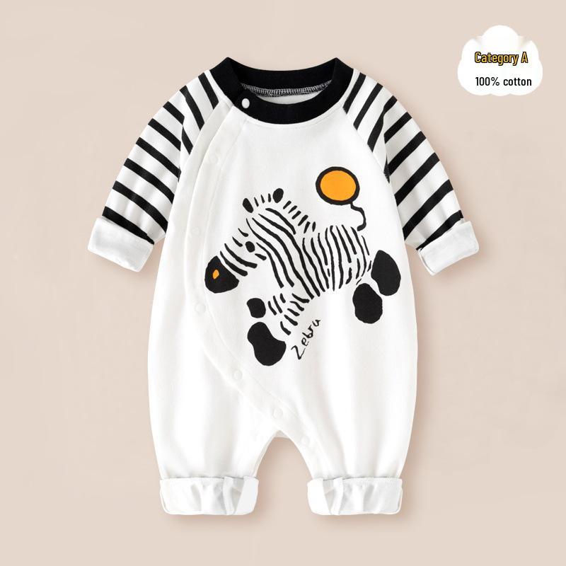Exclusive Long Sleeve Baby Romper – Pure Cotton Infant Crawling Suit for Spring and Autumn