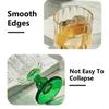 Irregular Wine Glass Vintage Low Leg Drink Coffee Cup Green Cocktail Fruit Glass for Home Ins Drink Mug Red Wine Ripple Cup