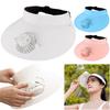 USB Charging Summer Fan Cap Rotatable Sunscreen Cap Fan 3 Wind Speed Sun Protection Hat Fan Wide Brim for Travel Vacation