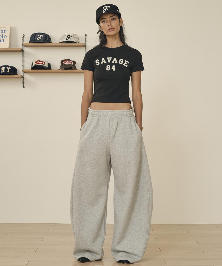 TAKEASY Curved Barrel Fit Sweatpants (Melange Grey)