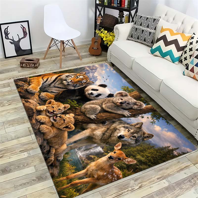 

Autumn Orange Cat Area Rug, Lazy Cat Floor Mat 40x60cm( 15x23in )