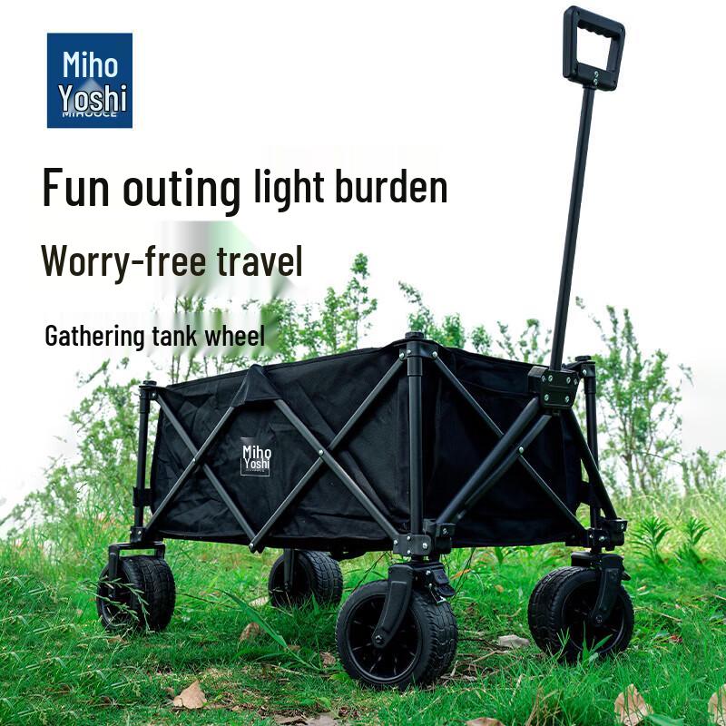 Outdoor Folding Utility Wagon with Brakes