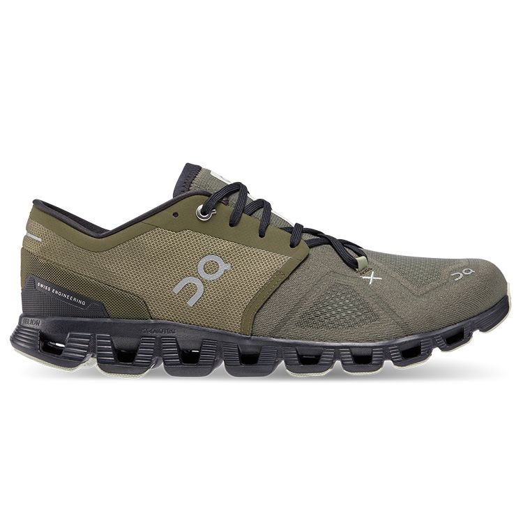 ON Cloud X 3 Olive Reseda Men Sneakers Green 60.98704