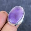 Sage Amethyst Gemstone Handmade 925 Sterling Silver Jewelry Ring Size 8 e0Y02