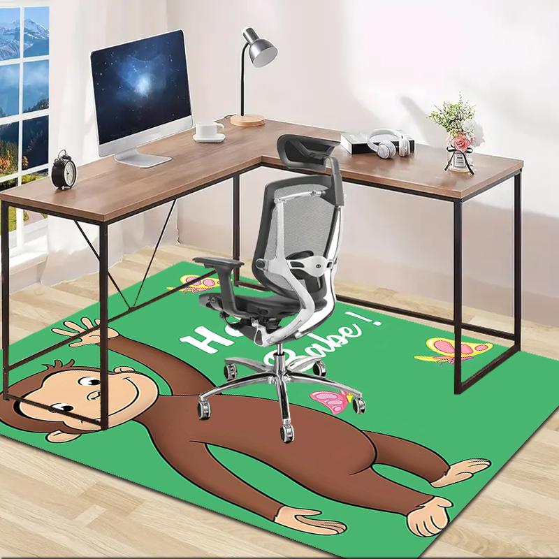 1pc Curious George (7) Design Area Rug - Non-Slip, Soft & Cozy Floor Mat for Living Room, Bedroom, Office - Indoor/Outdoor Decorative Carpet
