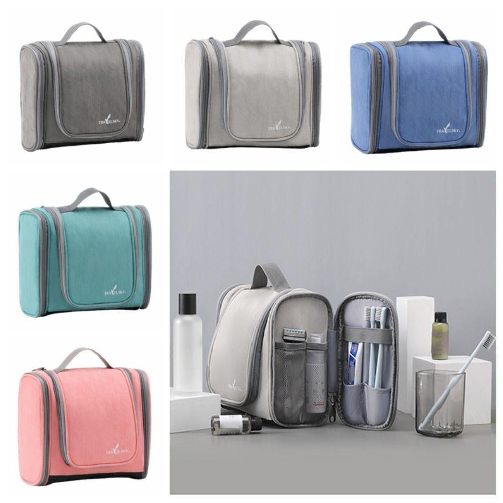 with Hook Travel Cosmetic Pouch Dustproof Cosmetics Storage Pouch Women's Makeup Bag Camping