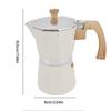 300ml Capacity Moka Pot Coffee Maker 6 Cups Capacity Aluminum Coffee Pot  Kitchen Use